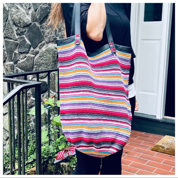 Multicolored Boho Chic Tote Bag - Picture 3 of 4